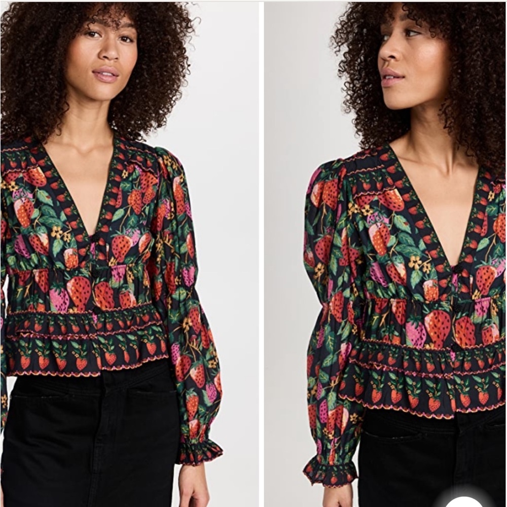 Farm Rio Lady Strawberry Blouse